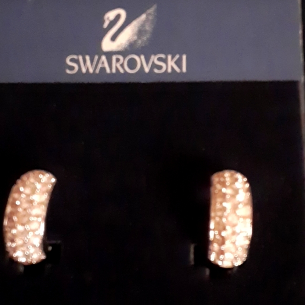 Genuine Swarovski Crystal Clip back Hugger Earrings